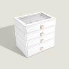 Šperkovnice Pebble White Classic - Set of 4 (se zásuvkami) Stackers