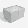 Šperkovnice Pebble Grey Supersize - Set of 3 (se zásuvkami) Stackers