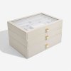 Šperkovnice Oatmeal Supersize - Set of 3 (se zásuvkami) Stackers