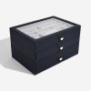Šperkovnice Navy Pebble Supersize - Set of 3 (se zásuvkami) Stackers