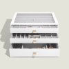Šperkovnice Pebble White Supersize - Set of 3 (se zásuvkami) Stackers