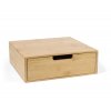 Bambusová dřevěná krabička se 4 přihrádkami Andrea House | hnědá