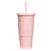 Hrnek na pití s brčkem, 625 ml Neon Kactus | růžový