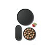 Servírovací tác kulatý Blim Plus Atena M VS5-010 Carbon Black, 30 cm | černá