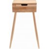 villa collection ebern tall side table with drawer solid fsc oak 1 item 1514206 en