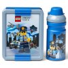 LEGO City svačinový set pro děti (láhev a box) - modrý