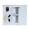 148029 2 set priboru a slamek tierra 2ks xd design svetle modra
