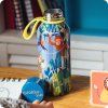 148173 2 quokka kids botella termo acero inoxidable solid con colgador jungle 330 ml