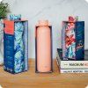 148335 4 quokka botella termo acero inoxidable solid black marble 630 ml