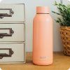 148893 2 quokka botella termo acero inoxidable solid pastel peach 510 ml