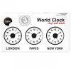 Sada 3ks nástěnných hodin 26489 World Clock