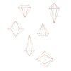 Univerzální geometrická dekorace Umbra Prisma | měděná detail
