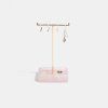 73937 2 stojan na sperky stackers small rose quartz t bar ruzova