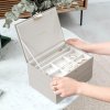 Šperkovnice 3 v 1 Stackers Taupe Classic Set | šedobéžová