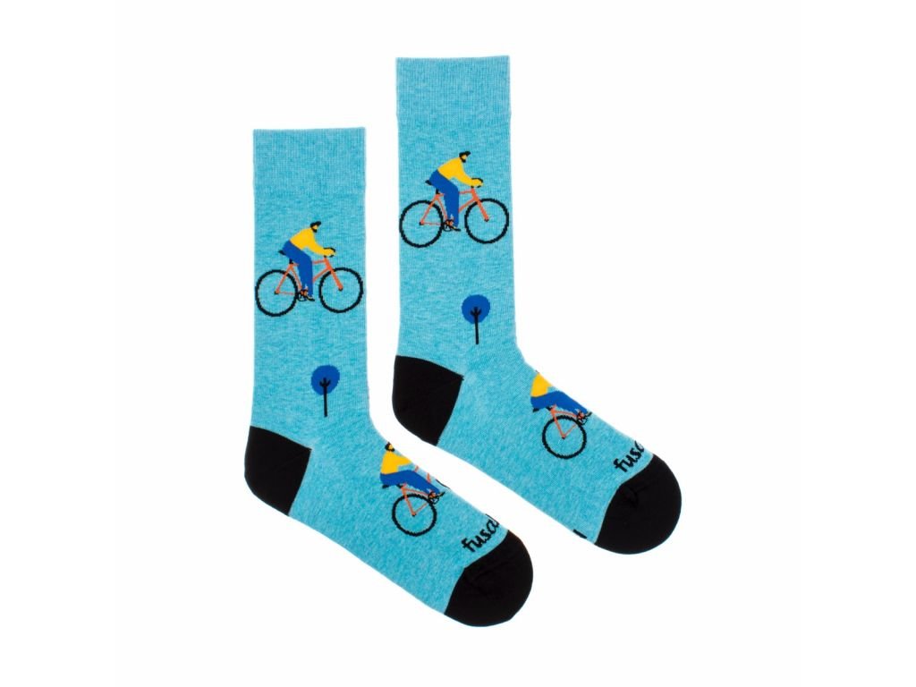ponozky cyklista v meste fusakle modre