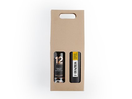 vino v darcekovej krabicke s cerstvo prazenou kavou 250g s logom 2