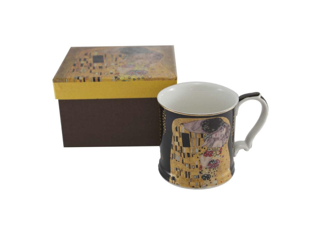 143676 hrnek 360 ml klimt polibek tmavy