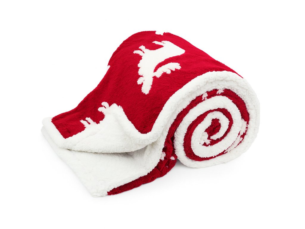 144857 2 mikroflanelova deka los cervenobila