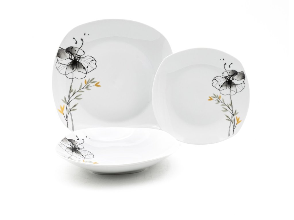 155759 home elements porcelanova sada taliru 18 kusu cerny mak