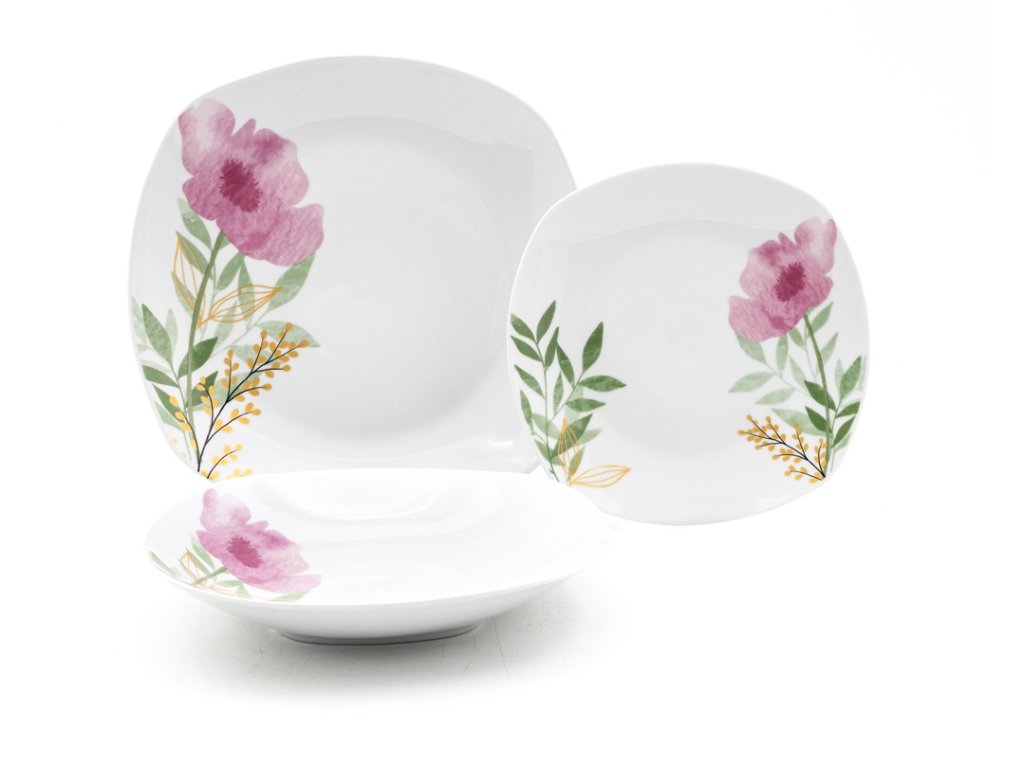 155762 porcelanova sada taliru ruzovy mak