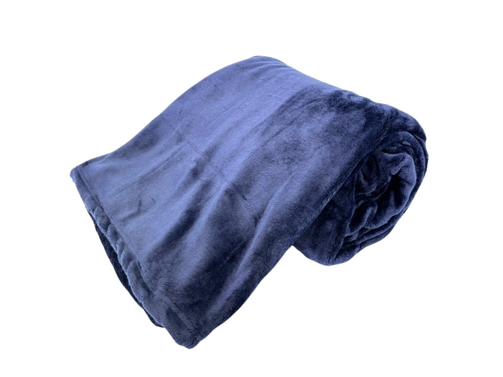158468 mikroflanelova deka tmave modra