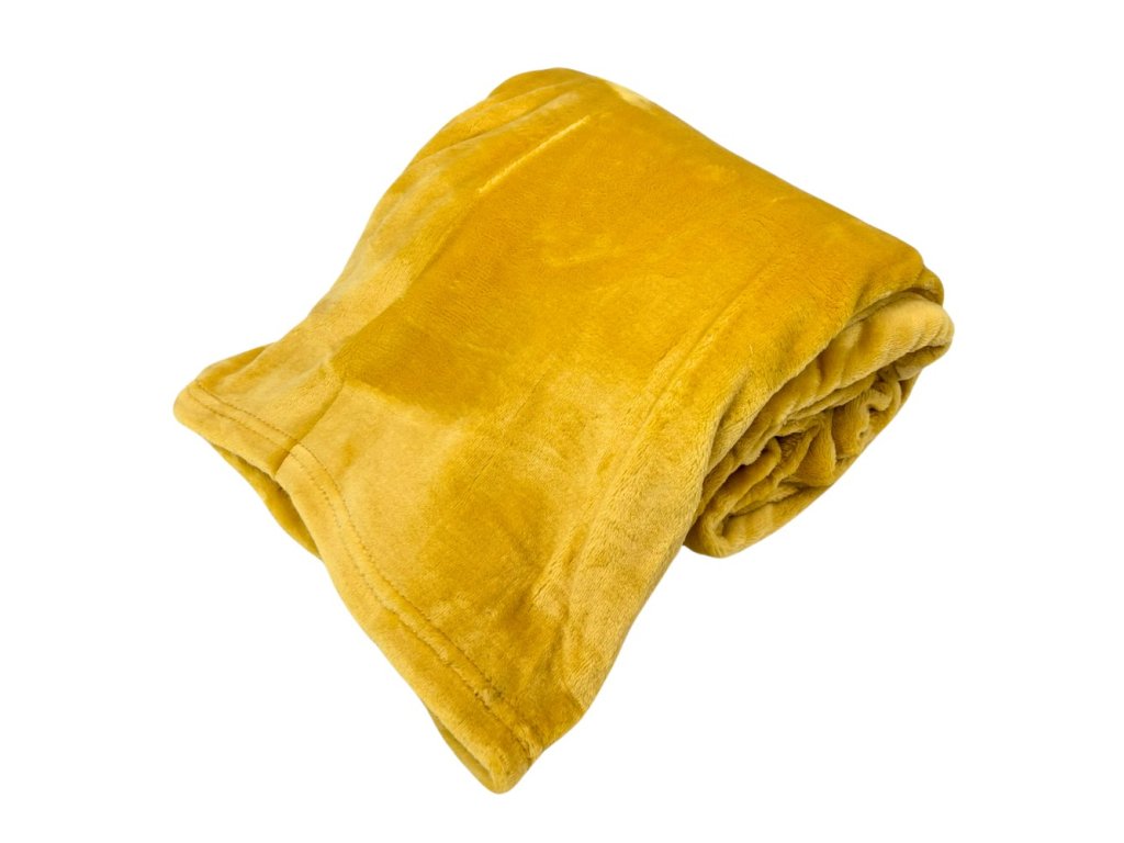 158411 mikroflanelova deka zluta