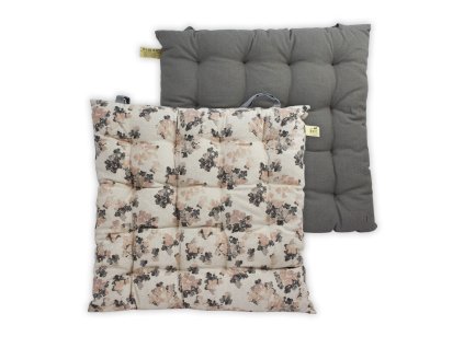 HOME ELEMENTS Podsedák prošívaný 40x40 cm, Květy, set 4ks (Množství 1 ks)