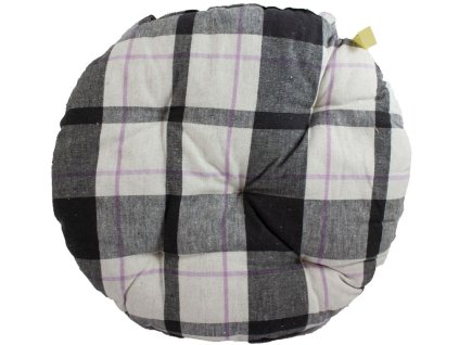 81174 home elements podsedak prosivany kulaty 40x40 cm kostickovany sedo bily