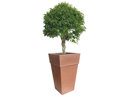 134935 bama vysoky kvetinac sensatione 40 cm hnedy