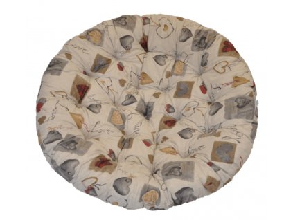 133906 polstr na kreslo papasan 115 cm motiv srdce love
