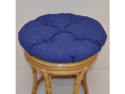130002 polstr na ratanovou taburetku prumer 40 cm tmave modry melir