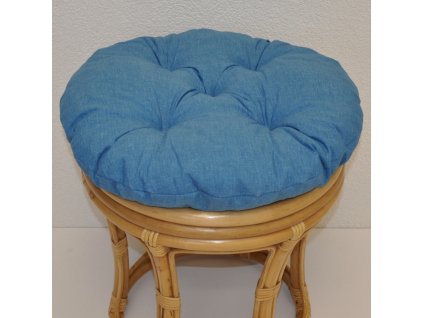 130011 polstr na ratanovou taburetku prumer 40 cm tyrkysovy melir