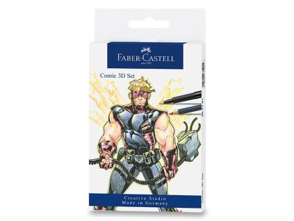 120336 popisovac faber castell comic 3d sada 11 ks