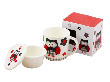 76692 porcelanovy hrnek 390 ml se sitkem a vickem cerna sova ii jakost