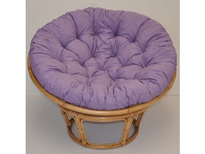 135754 ratanovy papasan 100 cm medovy polstr fialovy melir