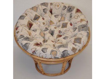 135775 ratanovy papasan 100 cm medovy polstr motiv srdce love