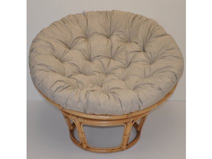 135793 ratanovy papasan 100 cm medovy polstr tmave bezovy melir