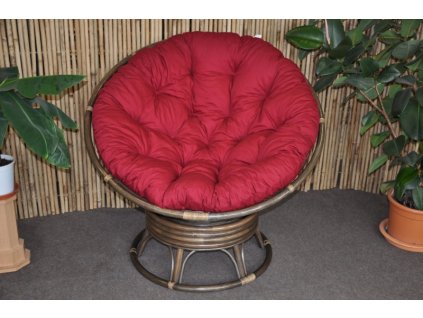 80523 ratanovy papasan houpaci hnedy polstr vinovy
