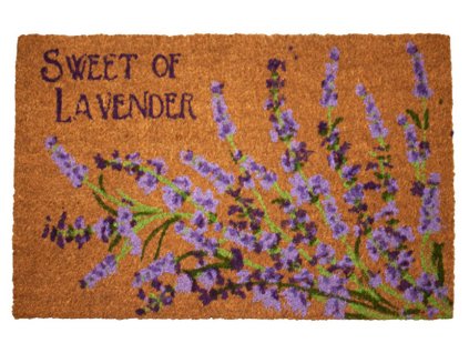 36302 home elements rohoz z kokosovych vlaken levandule s textem 40x60 cm