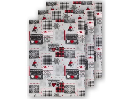 128898 home elements sada 3 uterek 50 x 70 cm zimni sedy