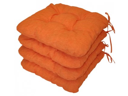 134158 sedak uni barva oranzovy melir set 4 kusy