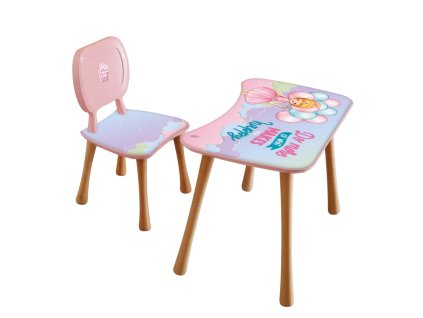 81792 2 home elements popcorn stolek detsky maly s zidlickou holcicka s balonky