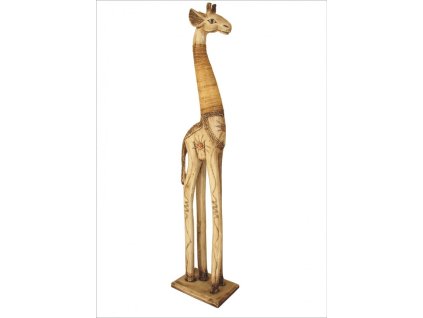 81078 drevena zirafa stojici textura bila 120 cm