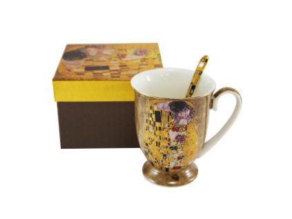 139878 hrnek se lzickou 280 ml klimt polibek zlaty