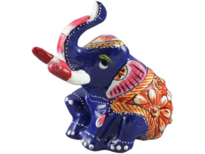 142476 slon kovovy rucne malovany