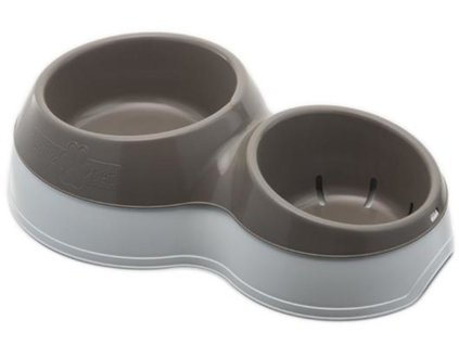 142905 4 bama dvojita miska pro psy ciotolotto m hneda