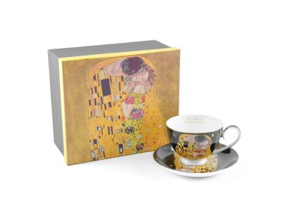 144131 home elements hrnek 250 ml s podtackem klimt polibek tmavy