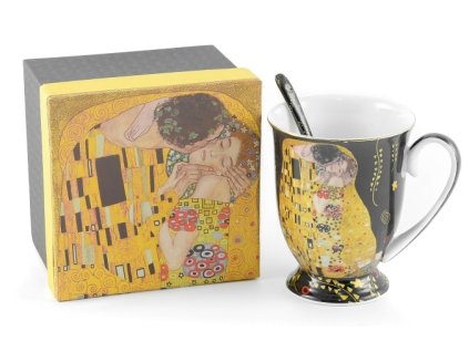 144137 home elements hrnek 280 ml se lzickou klimt polibek tmavy