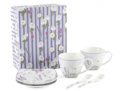 144251 home elements sada dvou salku 250 ml s podsalky a lzickami levandule