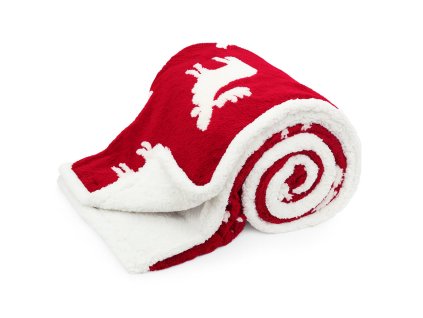 144857 2 mikroflanelova deka los cervenobila